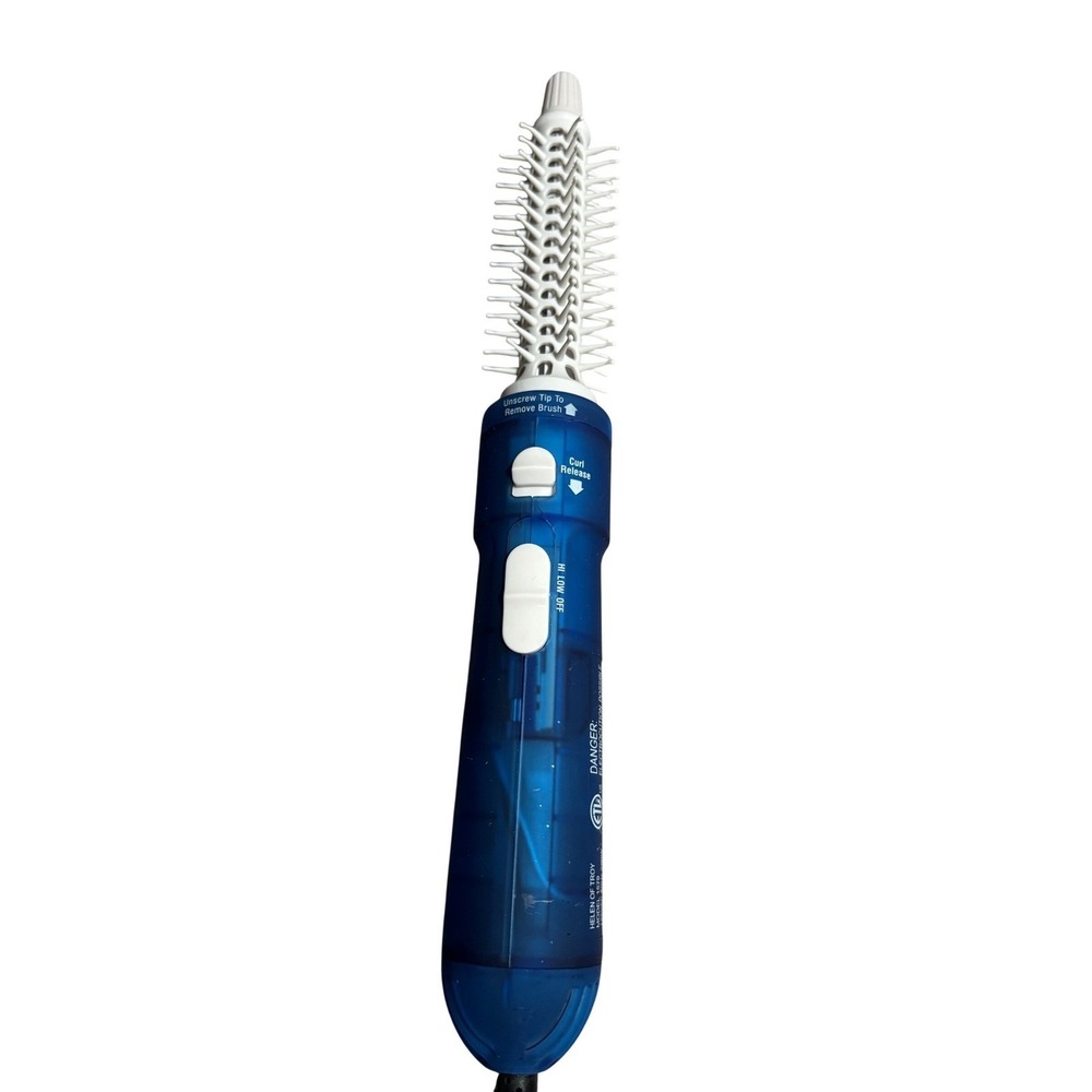 Helen of Troy 1579 Hot Air Styling Brush Blue Translucent Curl Release Hair Tool